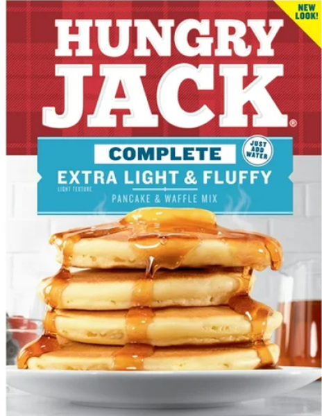 HUNGRY JACK  Complete 'Extra Light & Fluffy' Pancake & Waffle Mix Backmischung 907 gr